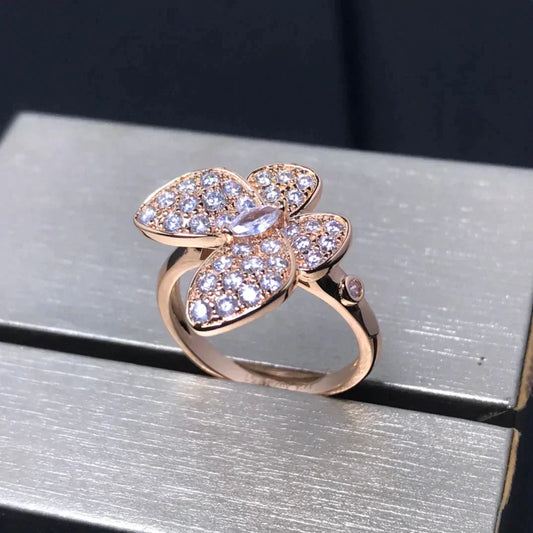 [Royal Top]BUTTERFLY PINK GOLD DIAMOND RING