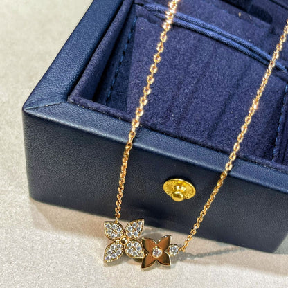 [Royal Top]STAR BLOSSOM NECKLACE PINK GOLD DIAMONDS