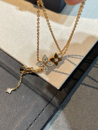 [Royal Top]STAR BLOSSOM NECKLACE PINK GOLD DIAMONDS