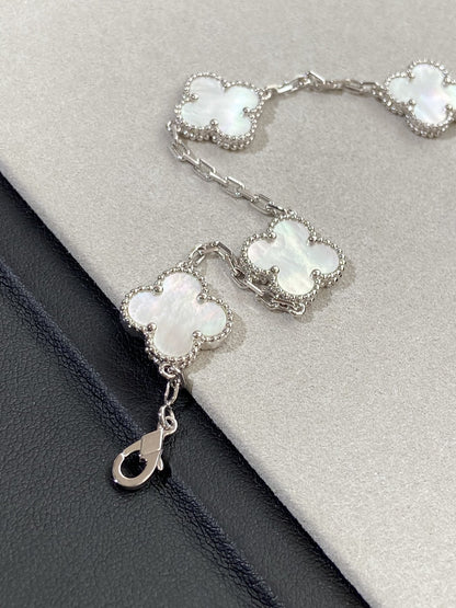 [Royal Top]CLOVER WHITE PEARL MOP 5 MOTIF BRACELET COLLECTION