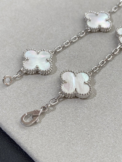 [Royal Top]CLOVER WHITE PEARL MOP 5 MOTIF BRACELET COLLECTION