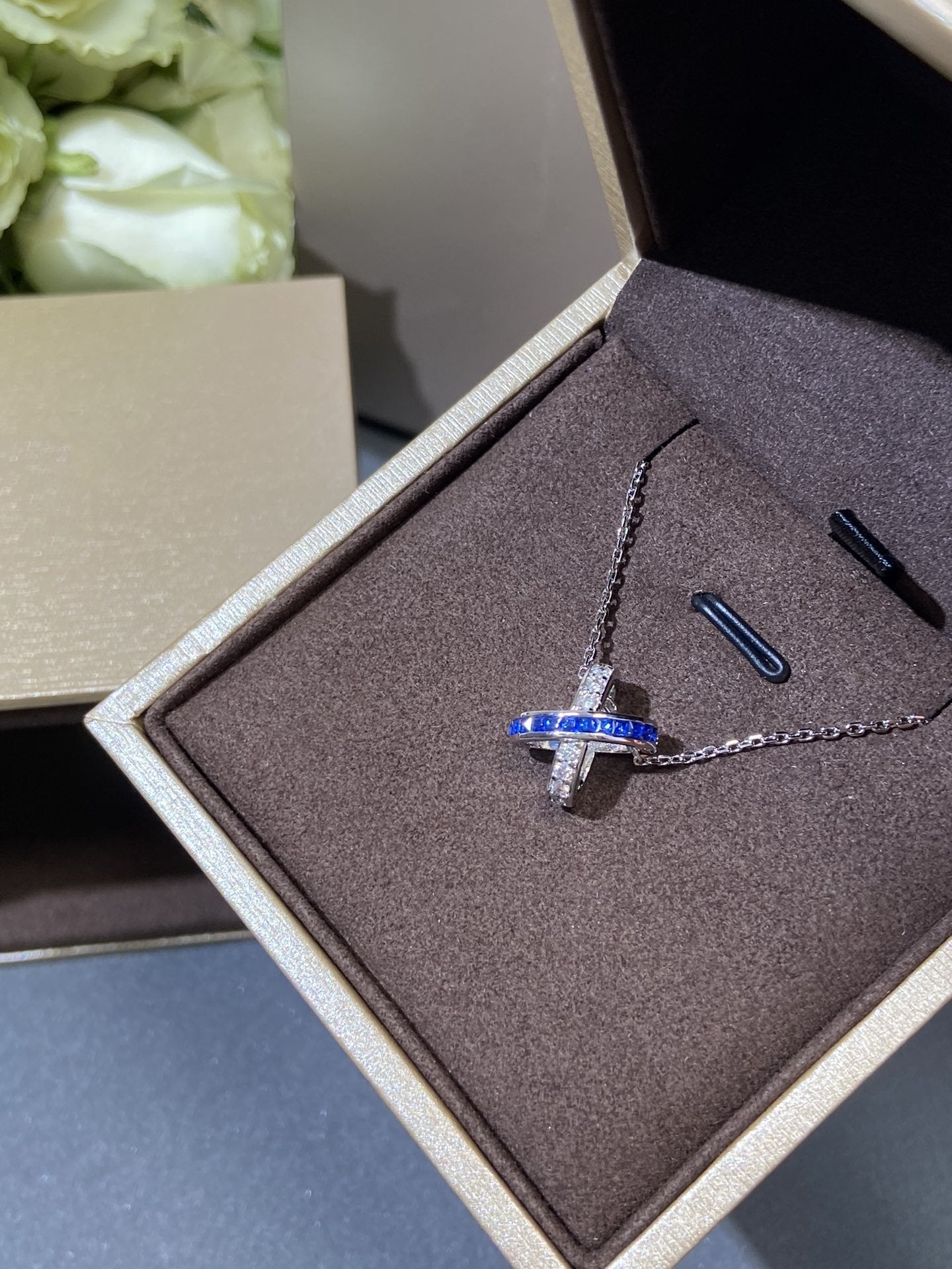 [Royal Top]LIENS DIAMOND SILVER NECKLACE
