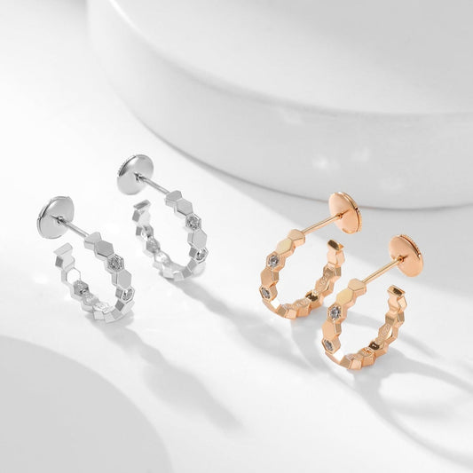 [Royal Top]BEE LOVE DIAMOND HOOP EARRINGS