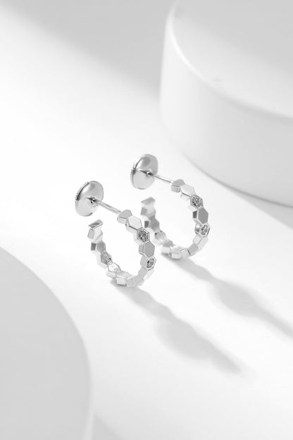 [Royal Top]BEE LOVE DIAMOND HOOP EARRINGS