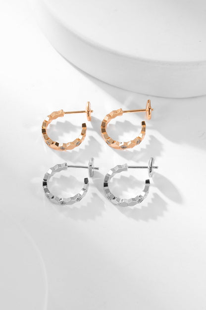 [Royal Top]BEE LOVE DIAMOND HOOP EARRINGS
