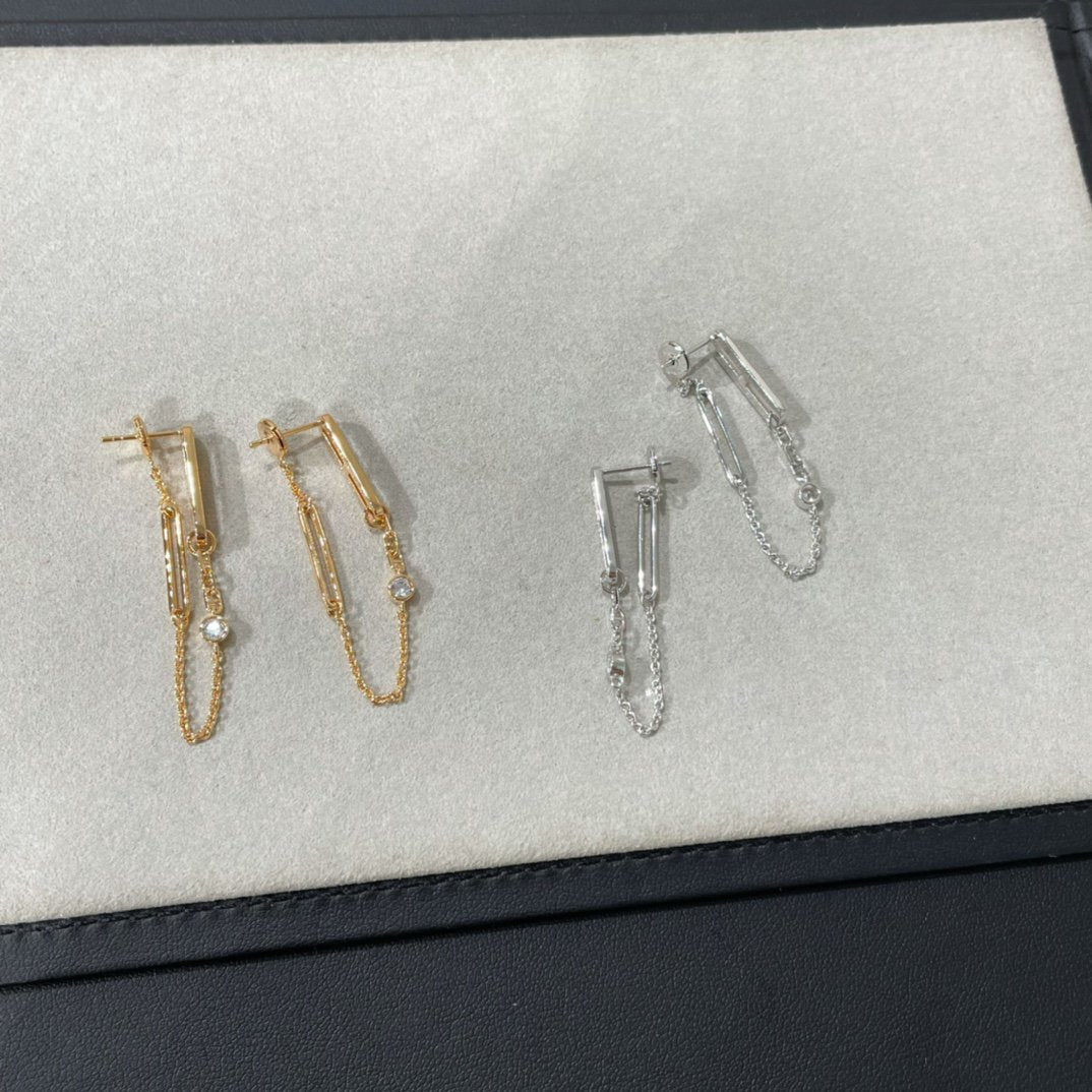 [Royal Top]CHAINE CHAOS DIAMOND DROP EARRINGS