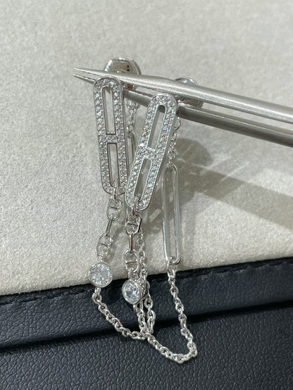 [Royal Top]CHAINE CHAOS DIAMOND DROP EARRINGS