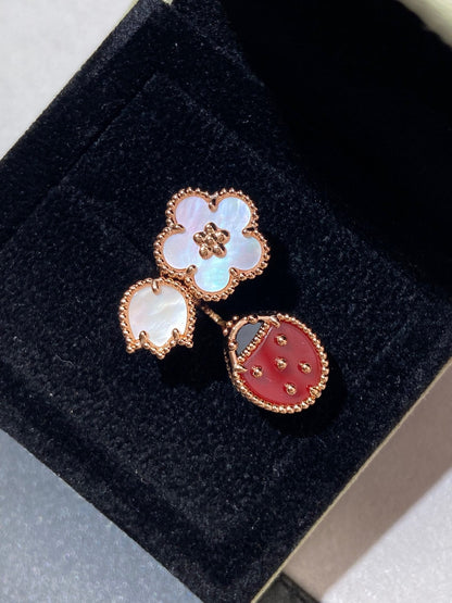 [Royal Top]LUCKY 3 MOTIF ROSE GOLD RING