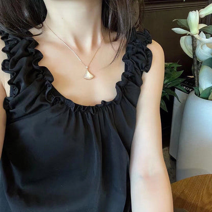 [Royal Top]DREAM MOP DIAMOND PAVED PINK GOLD NECKLACE