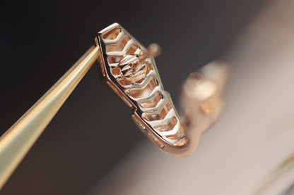 [Royal Top]SERPENT PINK GOLD DIAMOND EARRINGS