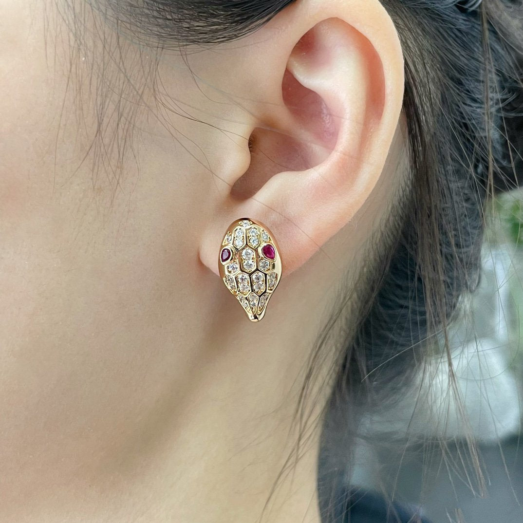 [Royal Top]SERPENT DIAMOND STUD EARRINGS