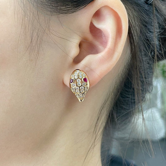 [Royal Top]SERPENT DIAMOND STUD EARRINGS