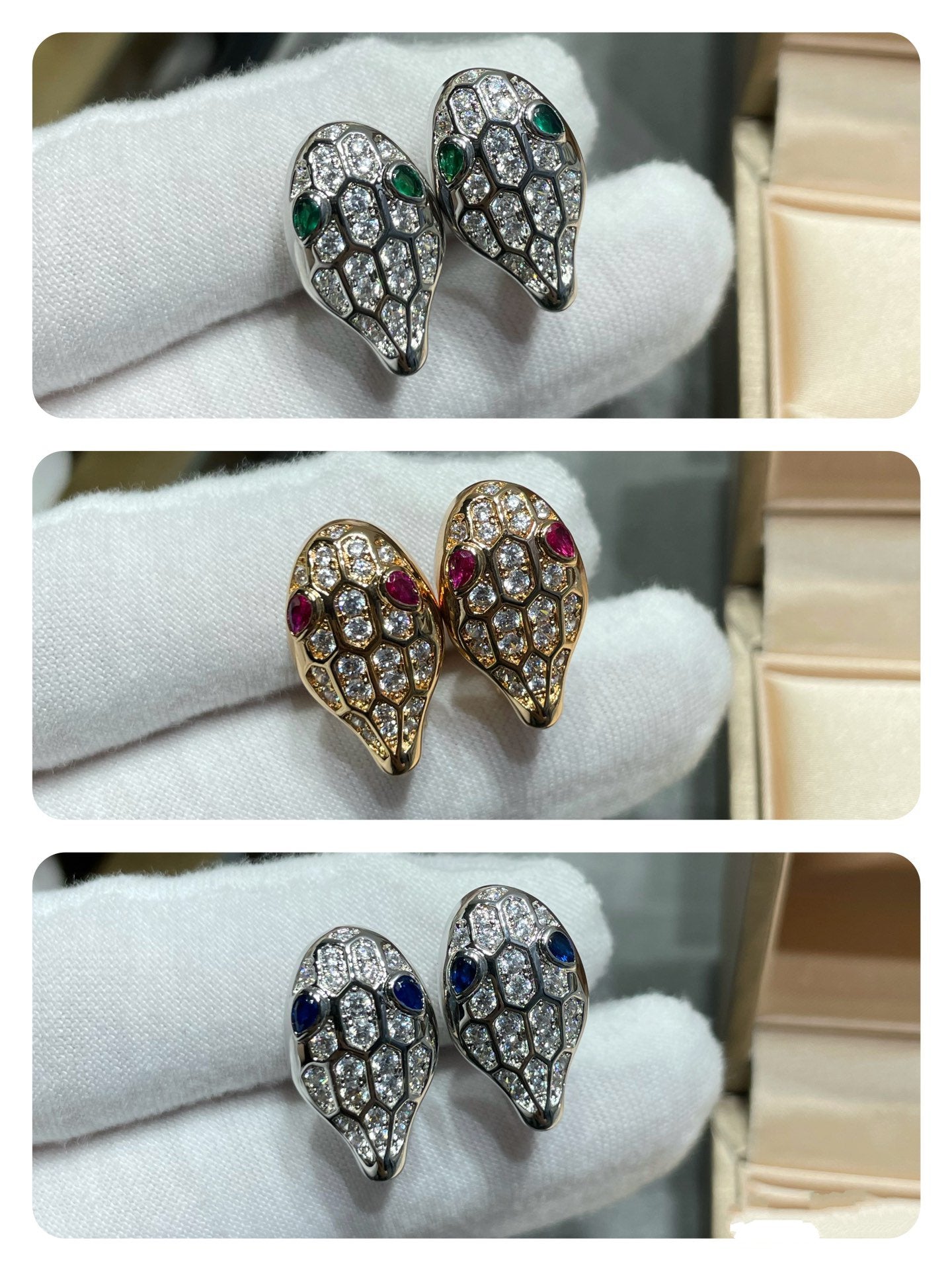 [Royal Top]SERPENT DIAMOND STUD EARRINGS