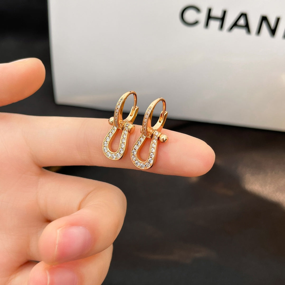 [Royal Top]FORCE 10 FULL DIAMOND DROP EARRINGS MEDIUM MODEL
