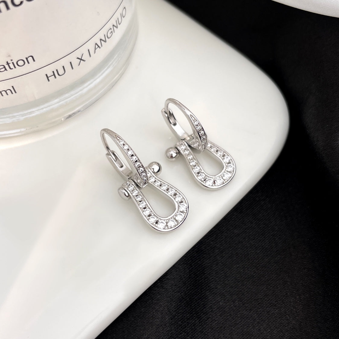 [Royal Top]FORCE 10 FULL DIAMOND DROP EARRINGS MEDIUM MODEL