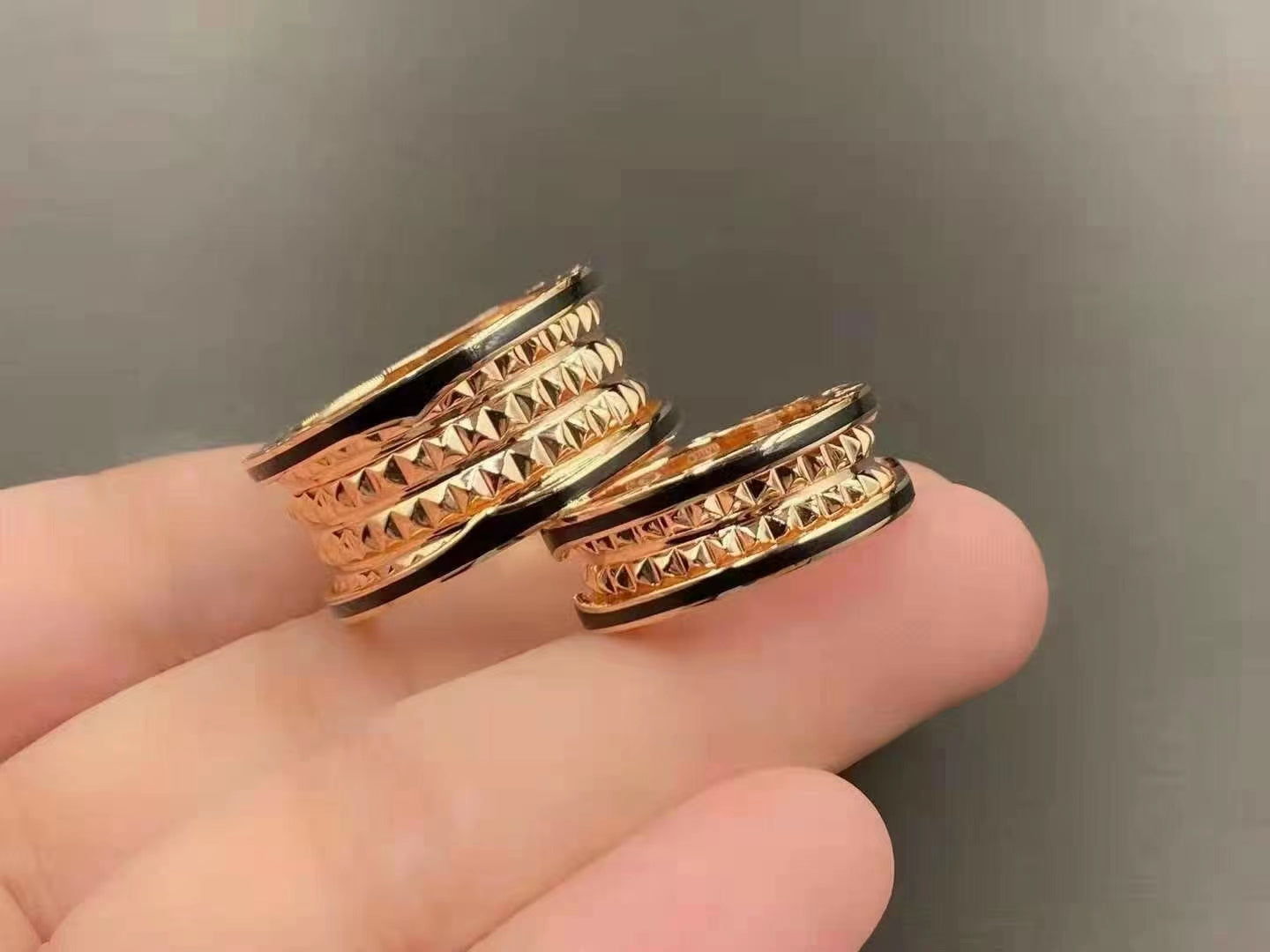 [Royal Top]ZERO 1 ROCK BLACK CERAMIC PINK GOLD LARGE MODEL
