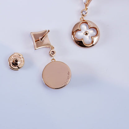 [Royal Top]STAR AND SUN PINK GOLD MOP DROP EARRINGS