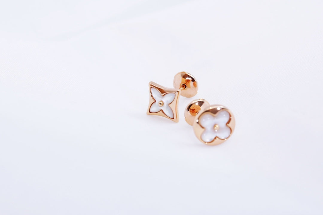 [Royal Top]STAR AND SUN PINK GOLD MOP STUD EARRINGS