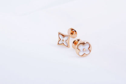 [Royal Top]STAR AND SUN PINK GOLD MOP STUD EARRINGS