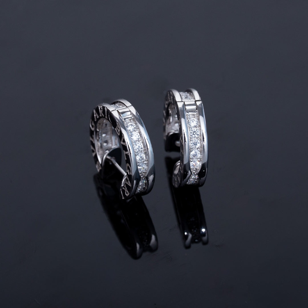 [Royal Top]ZERO 1 MINI SILVER DIAMOND EARRINGS