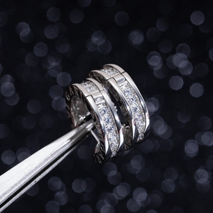 [Royal Top]ZERO 1 MINI SILVER DIAMOND EARRINGS