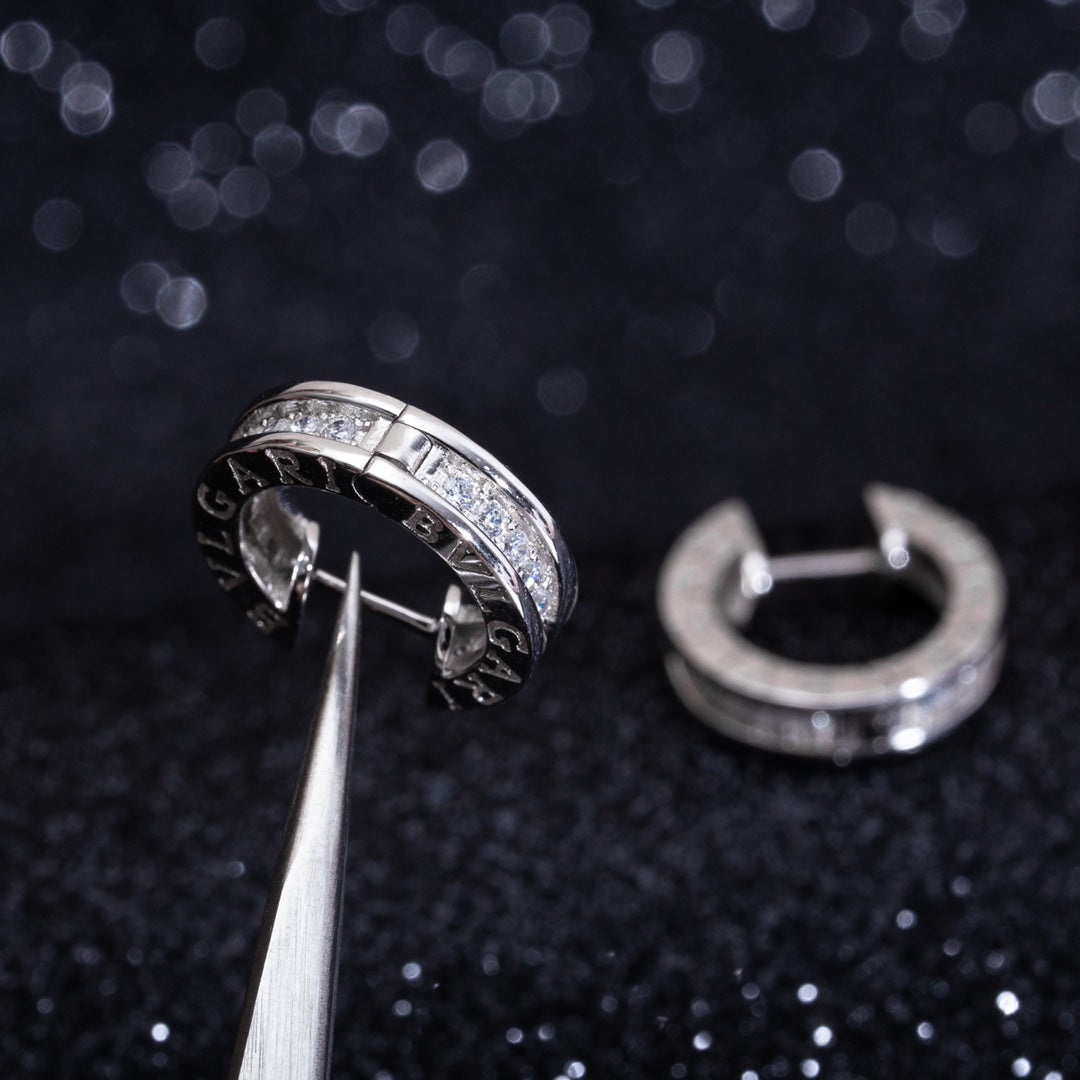[Royal Top]ZERO 1 MINI SILVER DIAMOND EARRINGS