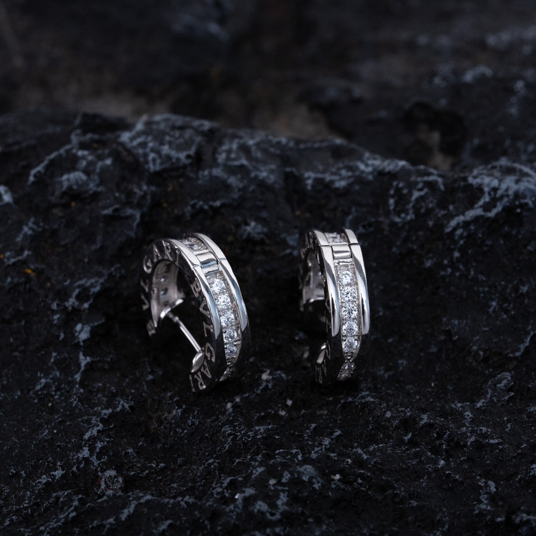 [Royal Top]ZERO 1 MINI SILVER DIAMOND EARRINGS