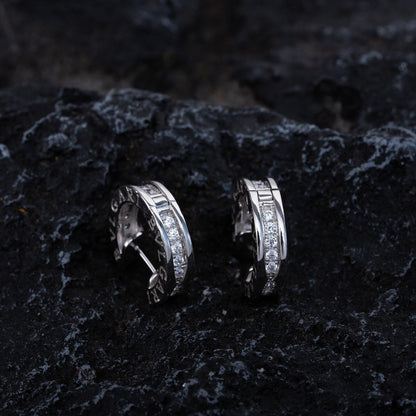 [Royal Top]ZERO 1 MINI SILVER DIAMOND EARRINGS