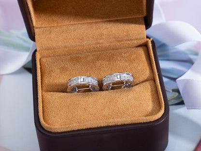 [Royal Top]ZERO 1 MINI SILVER DIAMOND EARRINGS