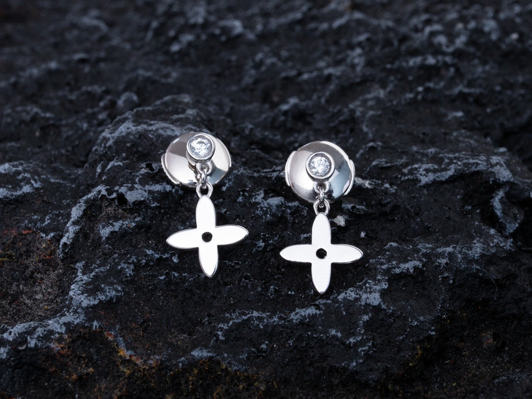 [Royal Top]VIDYLLE SILVER DIAMOND MINI DROP EARRINGS