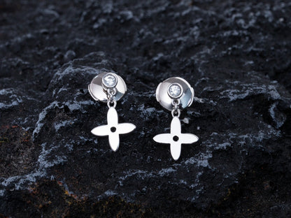 [Royal Top]VIDYLLE SILVER DIAMOND MINI DROP EARRINGS
