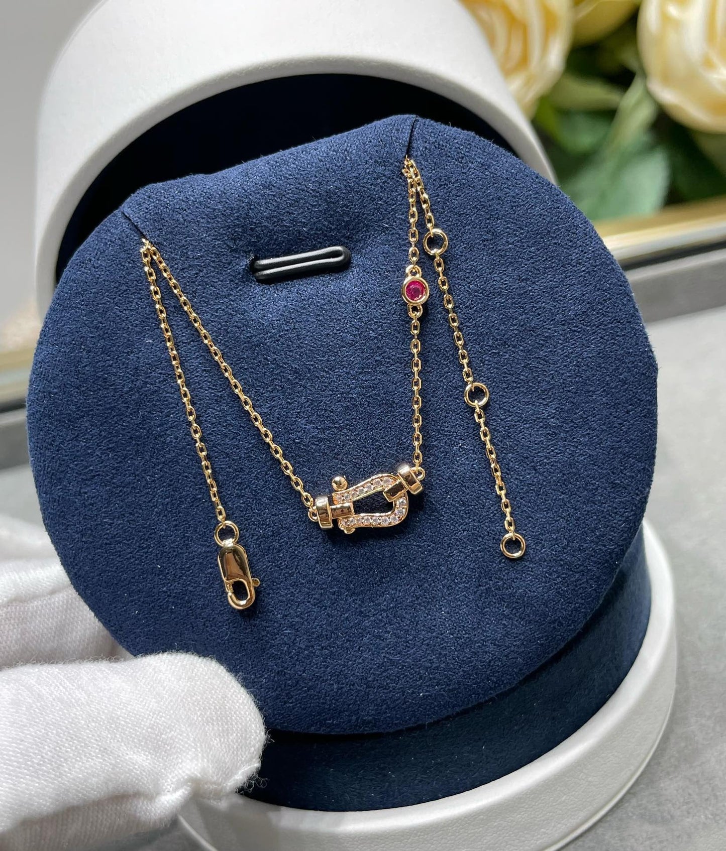 [Royal Top]FORCE 10 DIAMOND PINK GOLD NECKLACE