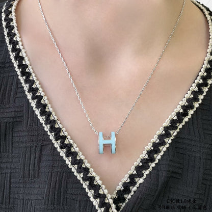[Royal Top]POP H SKY BLUE NECKLACE
