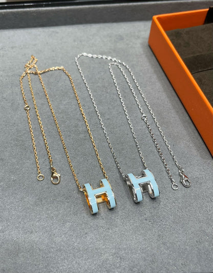 [Royal Top]POP H SKY BLUE NECKLACE
