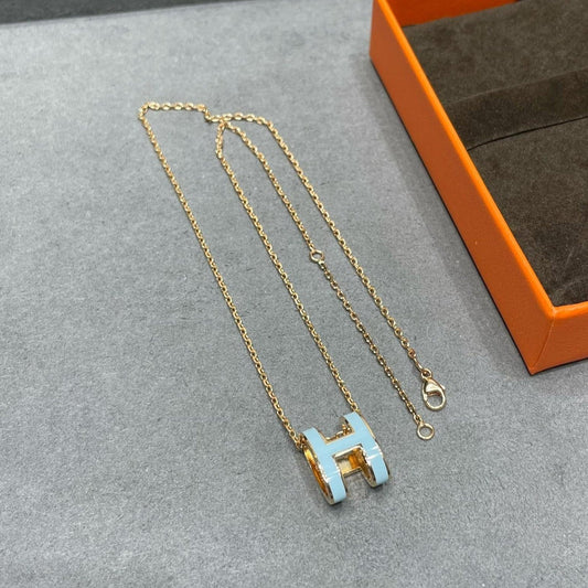[Royal Top]POP H SKY BLUE NECKLACE