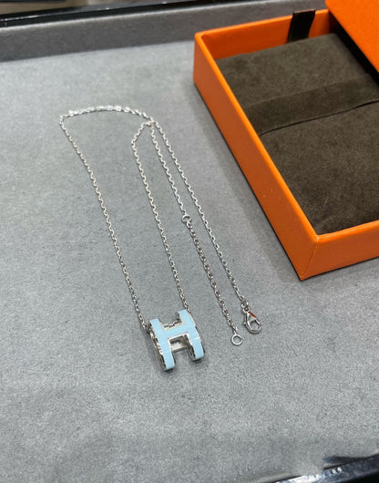 [Royal Top]POP H SKY BLUE NECKLACE