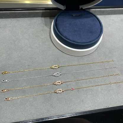 [Royal Top]FORCE 10 DIAMOND CHAIN LINK PINK GOLD BRACELET