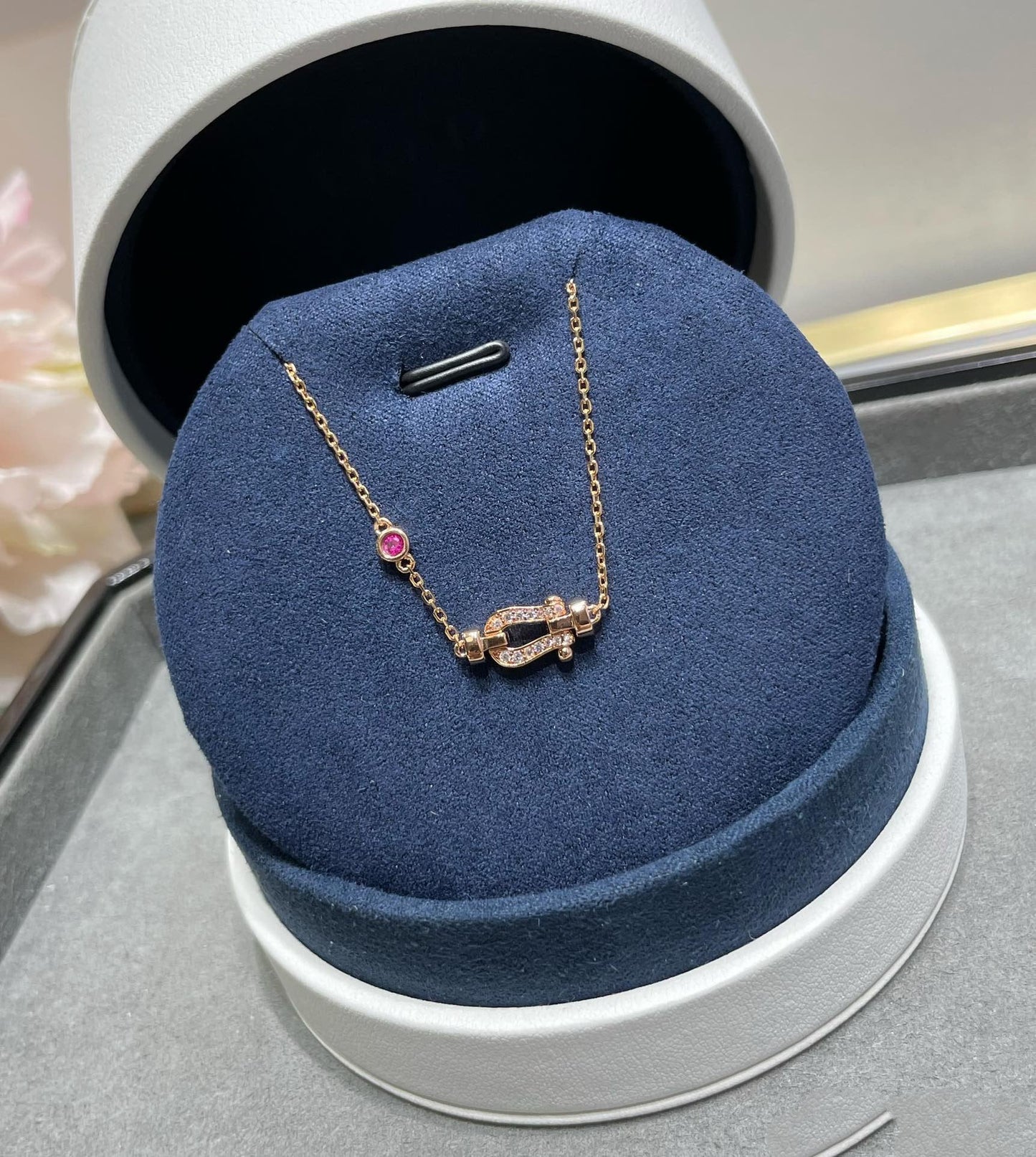 [Royal Top]FORCE 10 DIAMOND CHAIN LINK PINK GOLD BRACELET