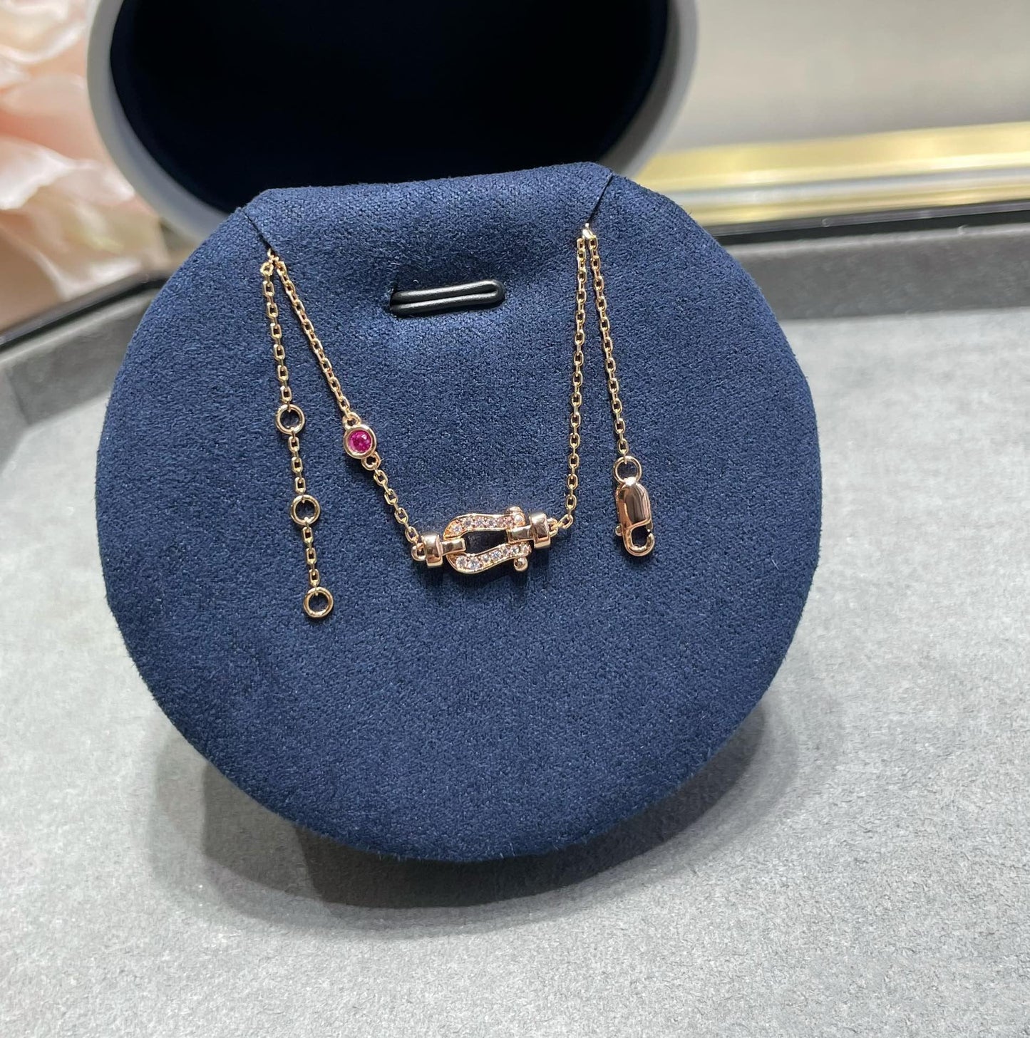 [Royal Top]FORCE 10 DIAMOND CHAIN LINK PINK GOLD BRACELET