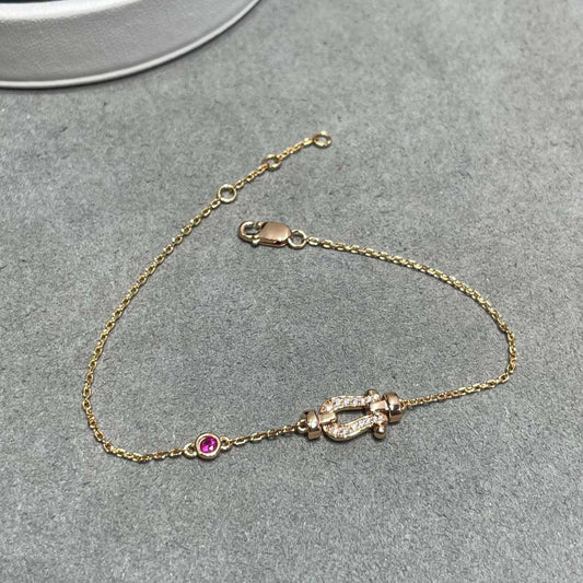[Royal Top]FORCE 10 DIAMOND CHAIN LINK PINK GOLD BRACELET