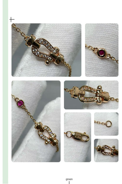 [Royal Top]FORCE 10 DIAMOND CHAIN LINK PINK GOLD BRACELET