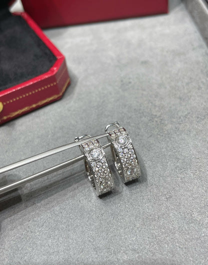 [Royal Top]LOVE 5.5MM DIAMOND PAVED EARRINGS