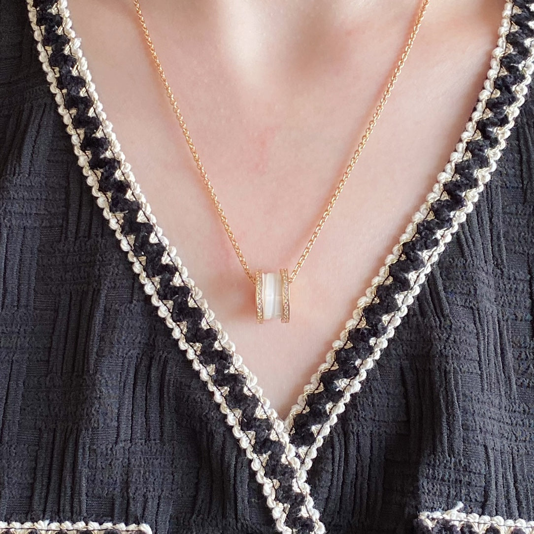 [Royal Top]ZERO 1 DIAMOND CERAMIC NECKLACE