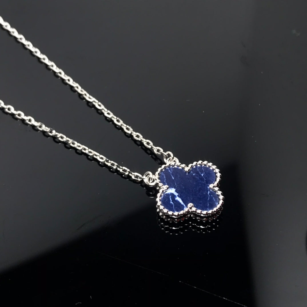 [Royal Top]CLOVER PIETERSITE SILVER LONG NECKLACE