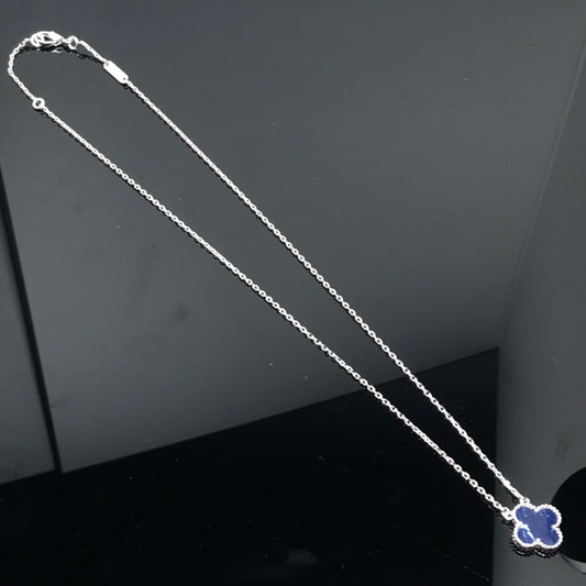 [Royal Top]CLOVER PIETERSITE SILVER LONG NECKLACE