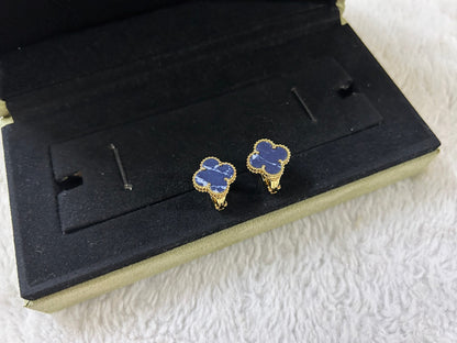 [Royal Top]CLOVER PIETERSITE MEDIUM STUD EARRINGS