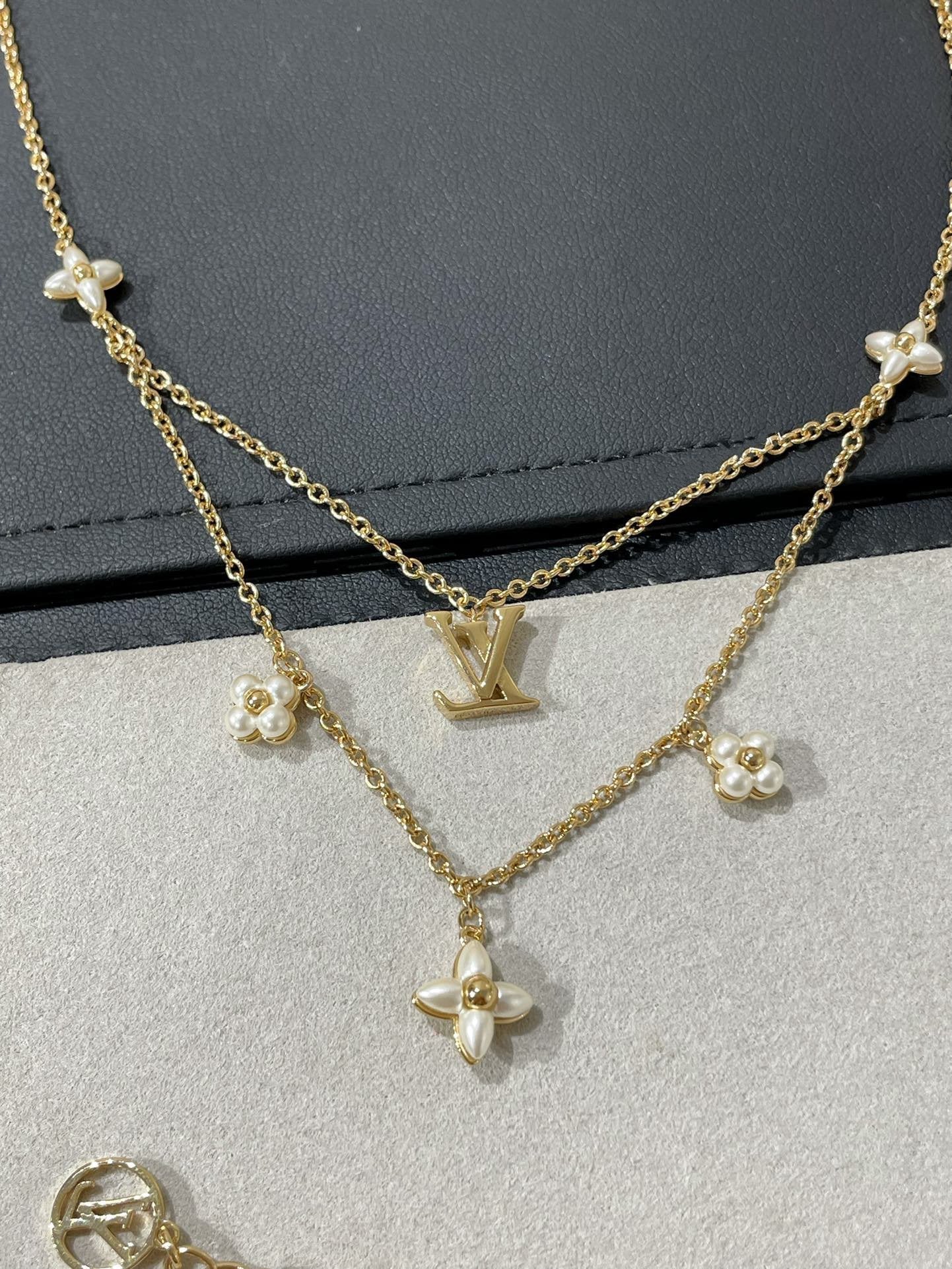 [Royal Top]FLOWERGRAM GOLD MOP DOUBLE ROW NECKLACE