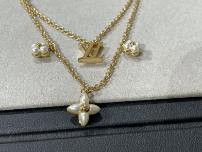 [Royal Top]FLOWERGRAM GOLD MOP DOUBLE ROW NECKLACE
