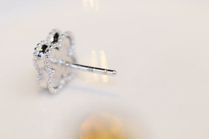 [Royal Top]CLOVER MINI TURQUOISE SILVER STUD EARRINGS