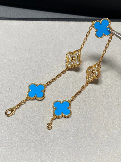 [Royal Top] CLOVER 5 MOTIF BLUE AGATE BRACELET COLLECTION